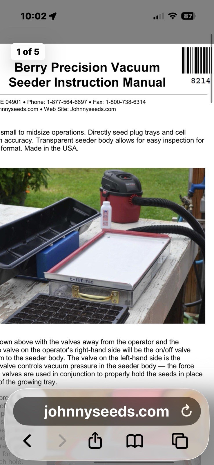 Berry Seeder Company Vacuum Seed Plate Seeder Farm Garden Equipment