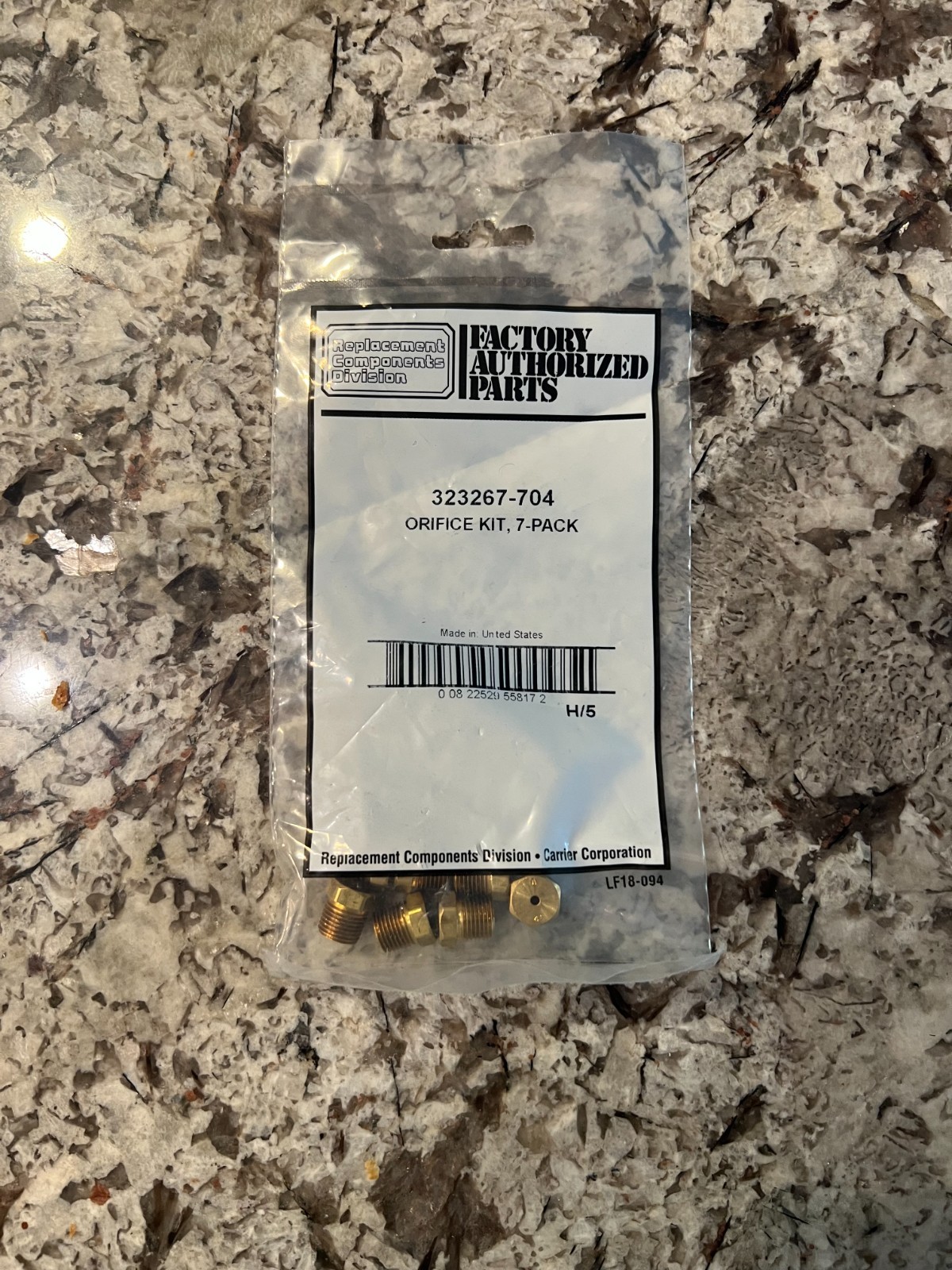 Carrier 323267-704 Gas Orifice Kit (#45) (7-Pk)
