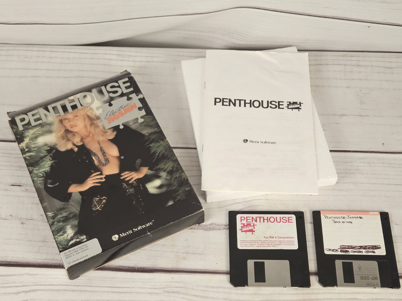 Penthouse Electric Jigsaw Puzzles Original IBM Software By Merit Software 1990
