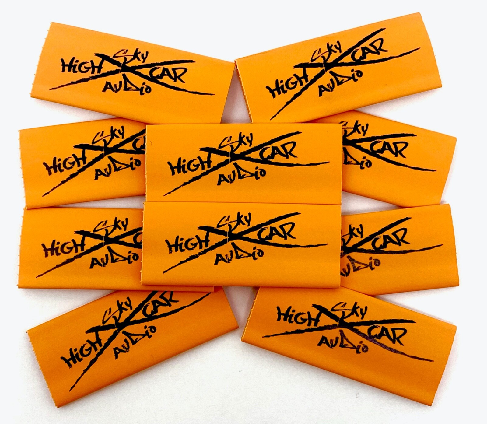 (10) 4 or 8 Gauge ORANGE 3/8" x 2" Heat Shrink Tube 4 Ring Terminals GA Tubing