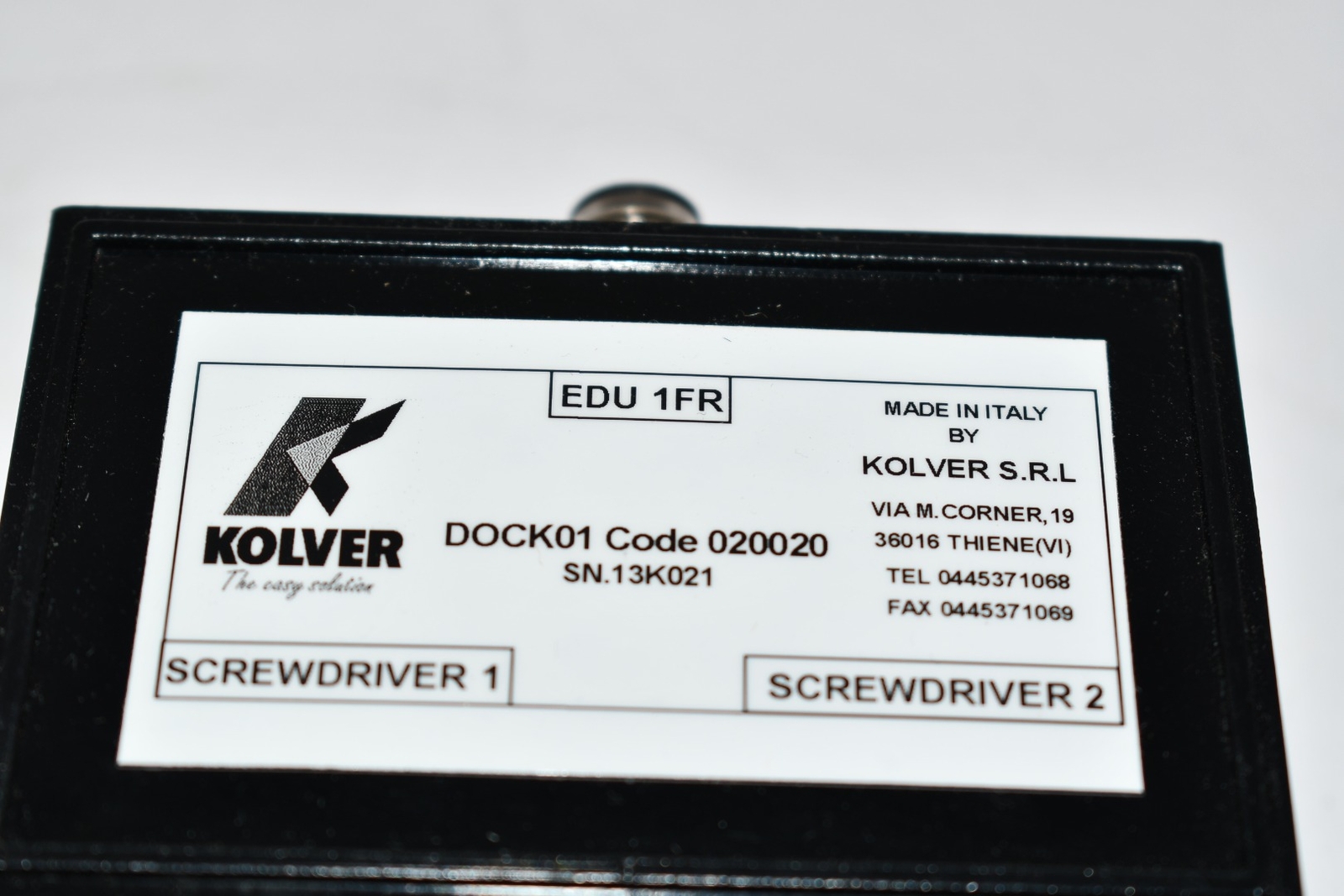 Kolver DOCK01 Dual Output Docking Station for EDU1FR, Unit Only