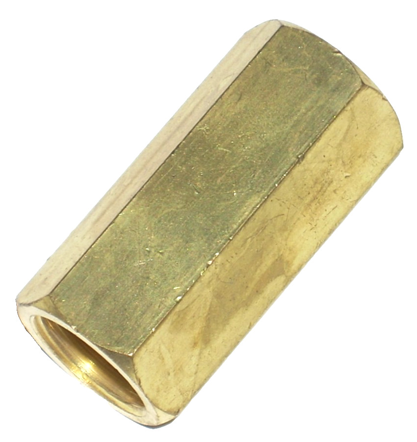 Union Carbide 11N17 Brass Argon Hose Connector 5/8-18 Thread Female Both Ends