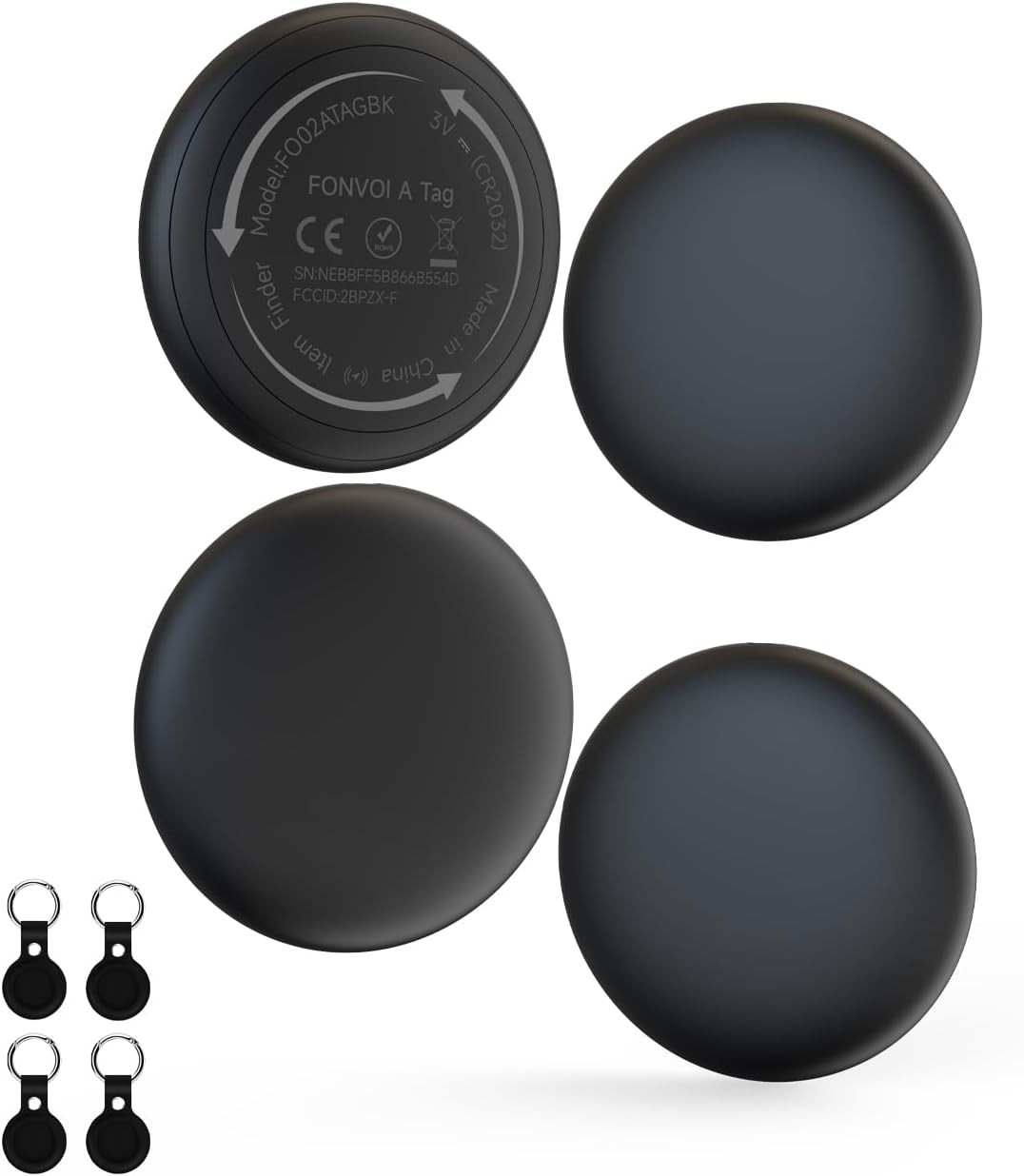 2026 Apple MFi Certified AirTags 4-Pack - Bluetooth Item Locators