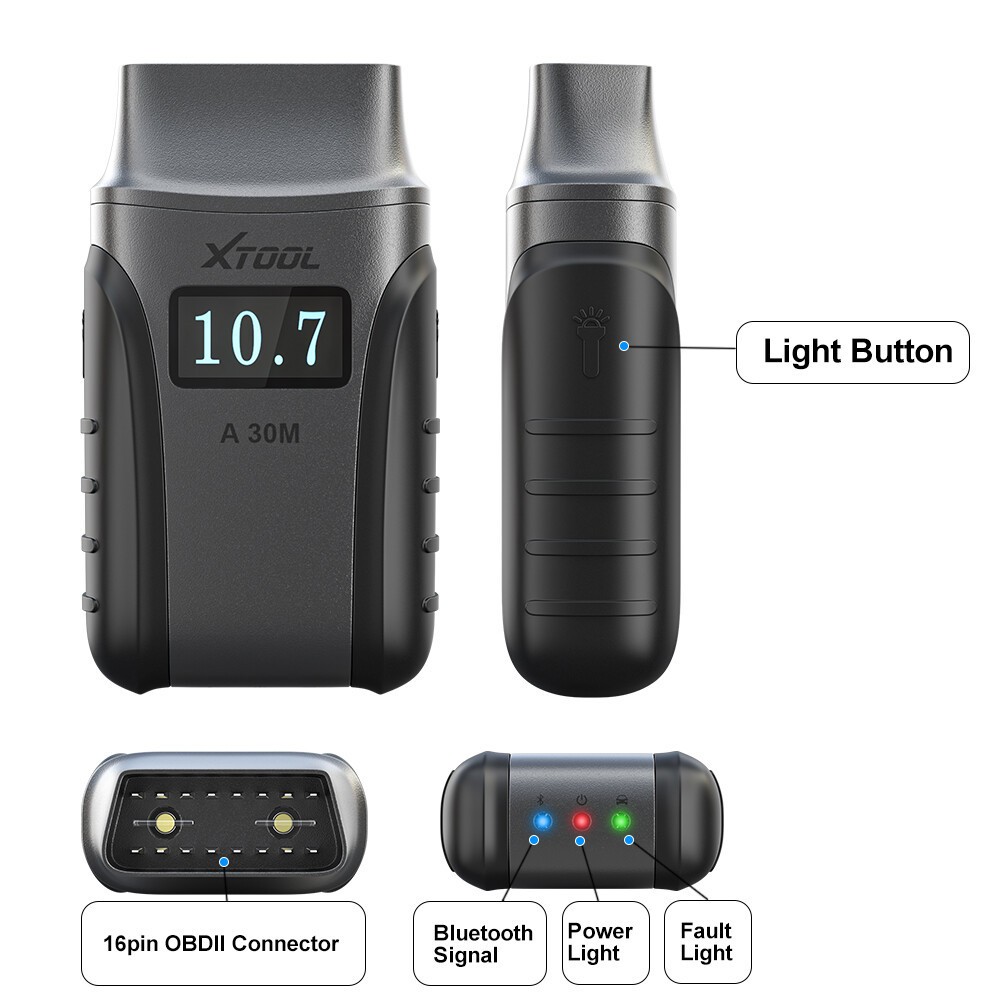 USED XTOOL A30M OBD2 Scanner Code Reader Full System Car Diagnostic Tool NEWEST