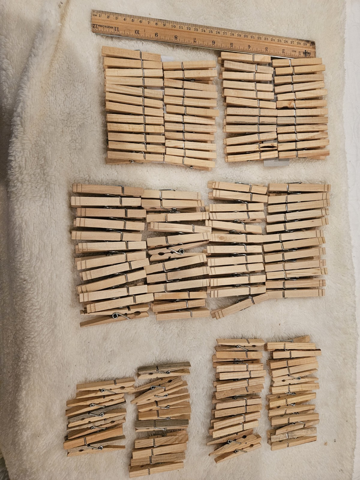 60X Wood Wooden 2.5 &3 Inch Clothespins Laundry Clothes Pins Crafts Photos Pins