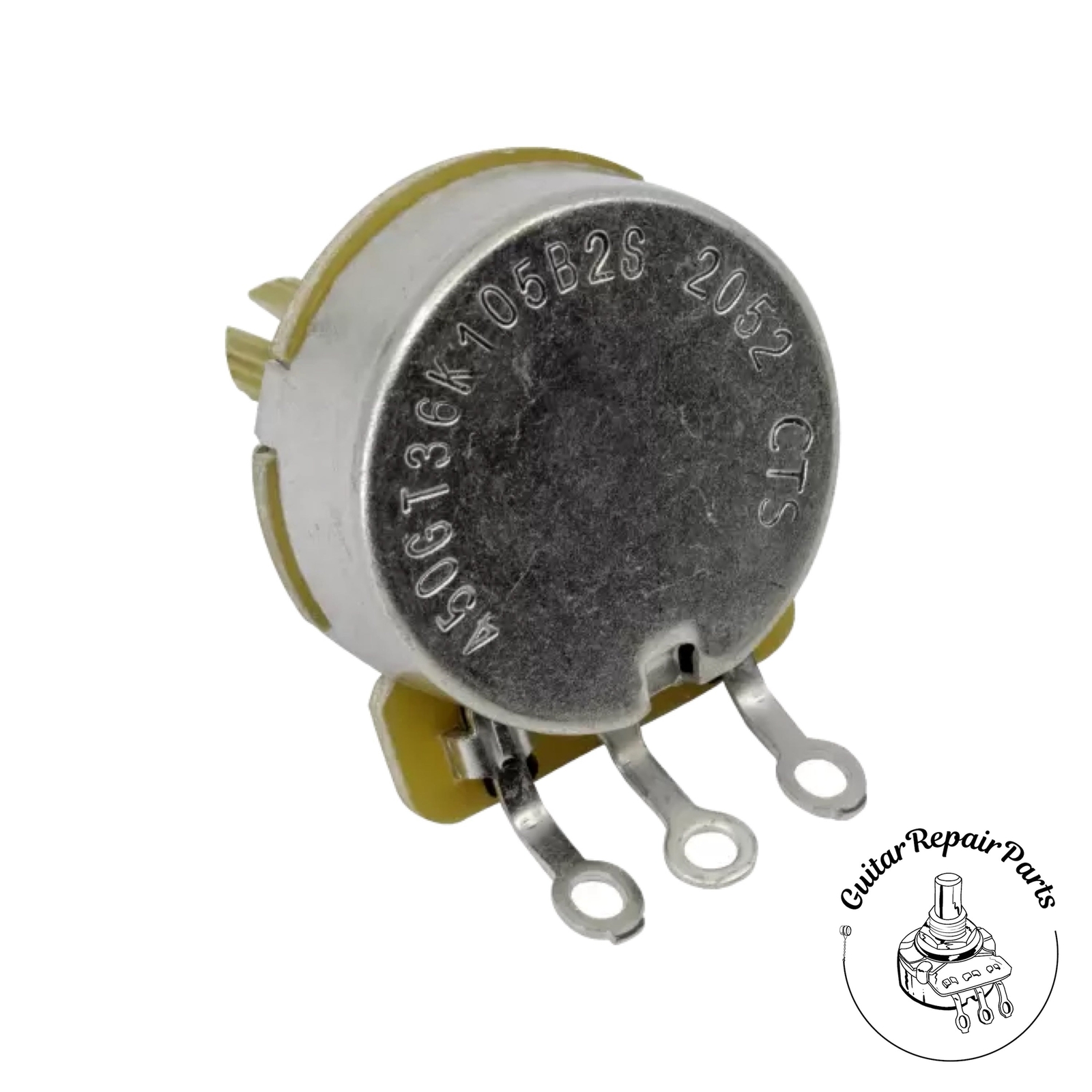 CTS 1 MEG Potentiometer, Series 450G, Audio Taper, 3/8" Bushing, Split-Shaft
