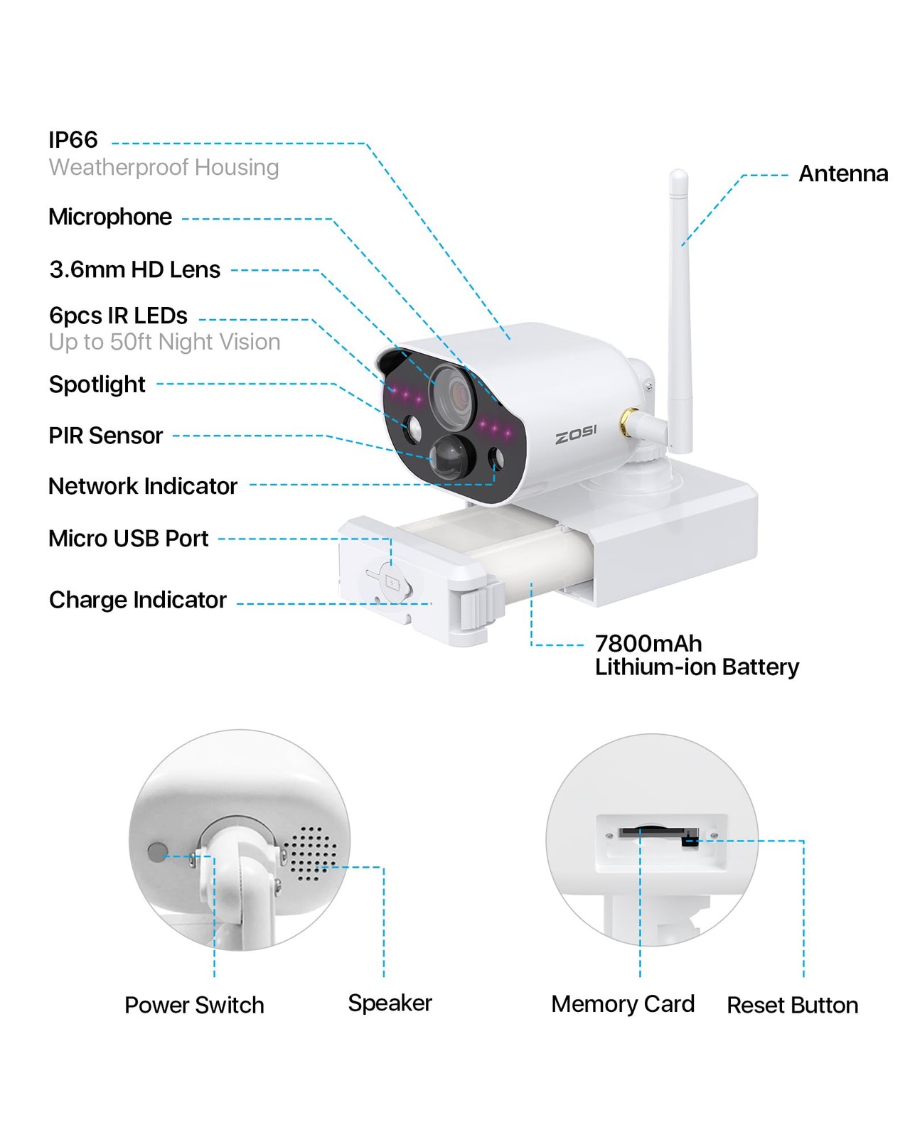 C306 Pro 3MP 2K Wireless Solar Security Camera Outdoor - Battery/Solar Powere...
