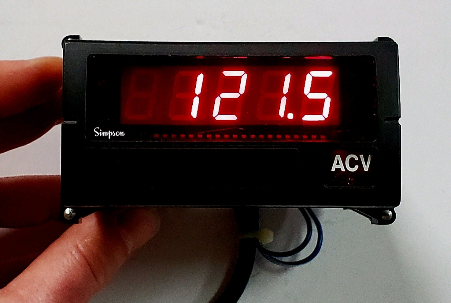 Simpson Electric F-45-1-55-0 750V AC TRMS Panel Meter Display