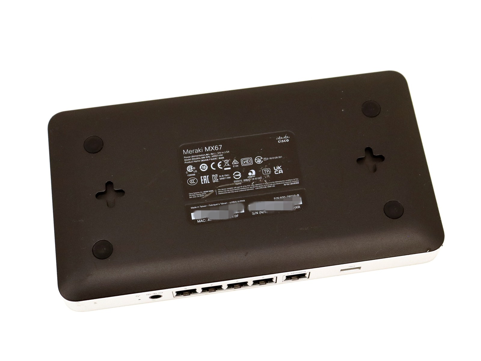 Cisco Meraki MX67-HW Cloud Managed Security Appliance - Unclaimed