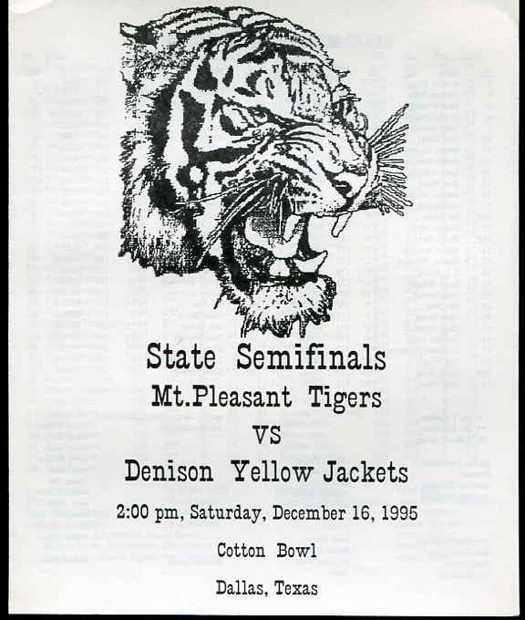 1995 Texas State AAAA Semi Final Football Game Mt. Pleasant v Denison 8679