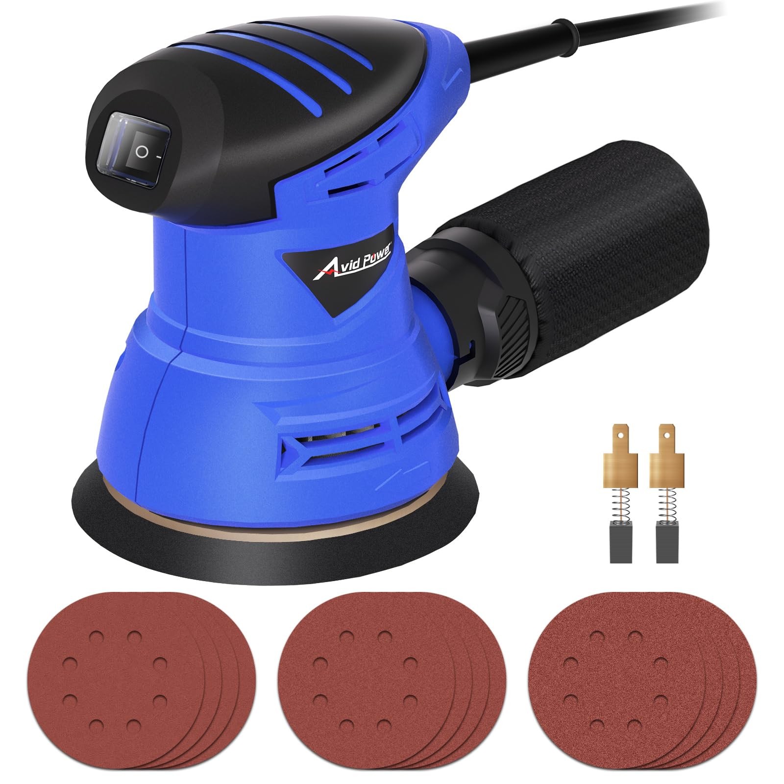 5 Inch Orbital Sander, 12000 RPM Electric Sander Tool, Random Orbit Sander fo...