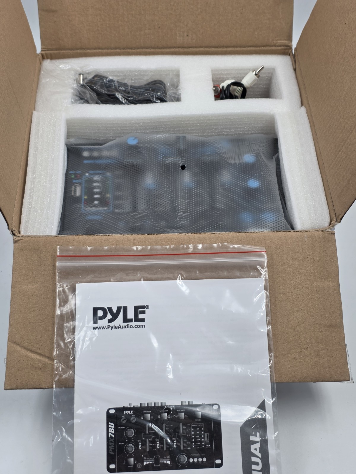 Pyle Bluetooth 3-Channel DJ MP3 Mixer, PMX7BU, USB Flash Reader  New in Box!
