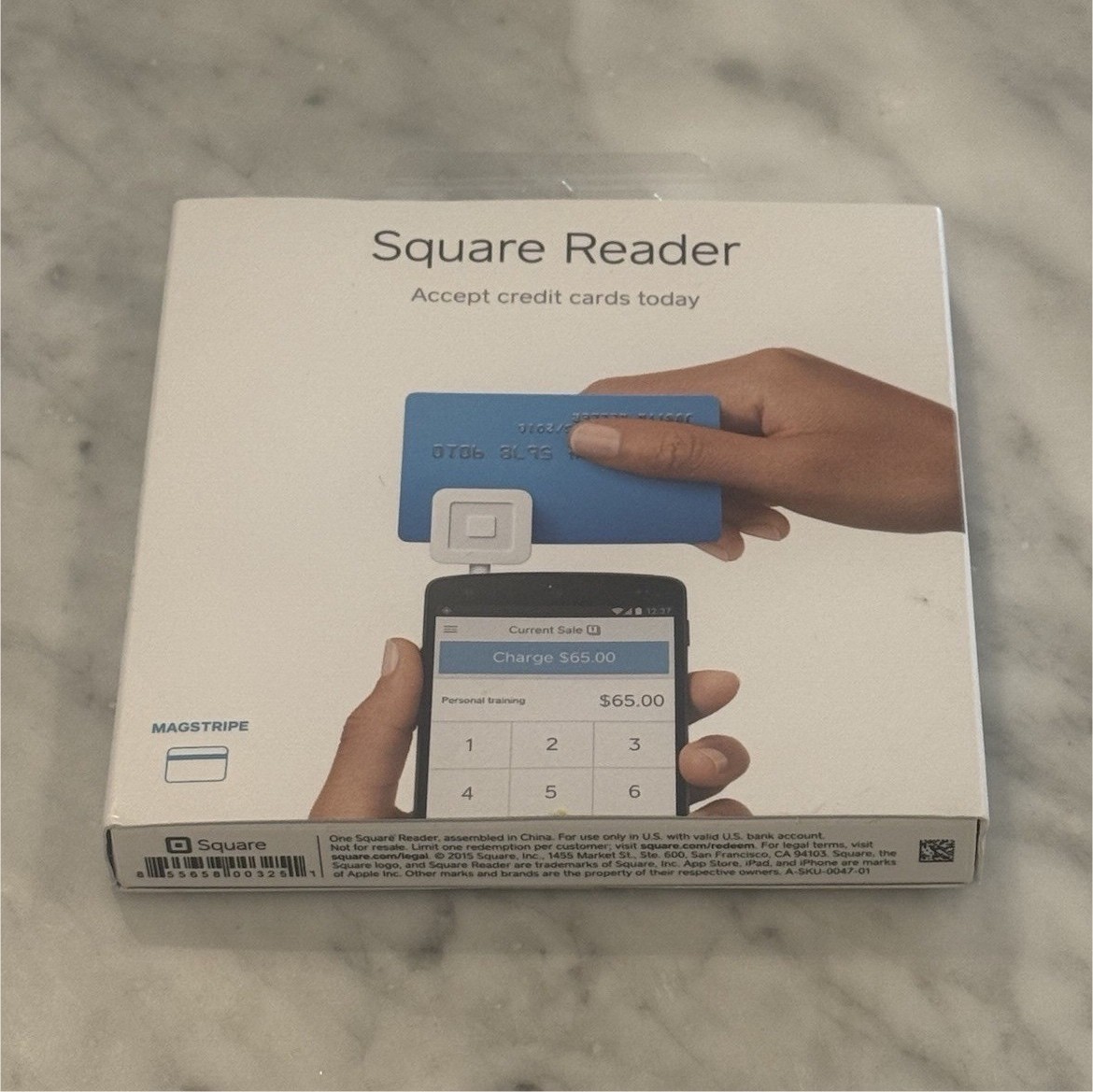Square Reader Magstripe Credit Card Reader Mobile for iPhone iPad Android
