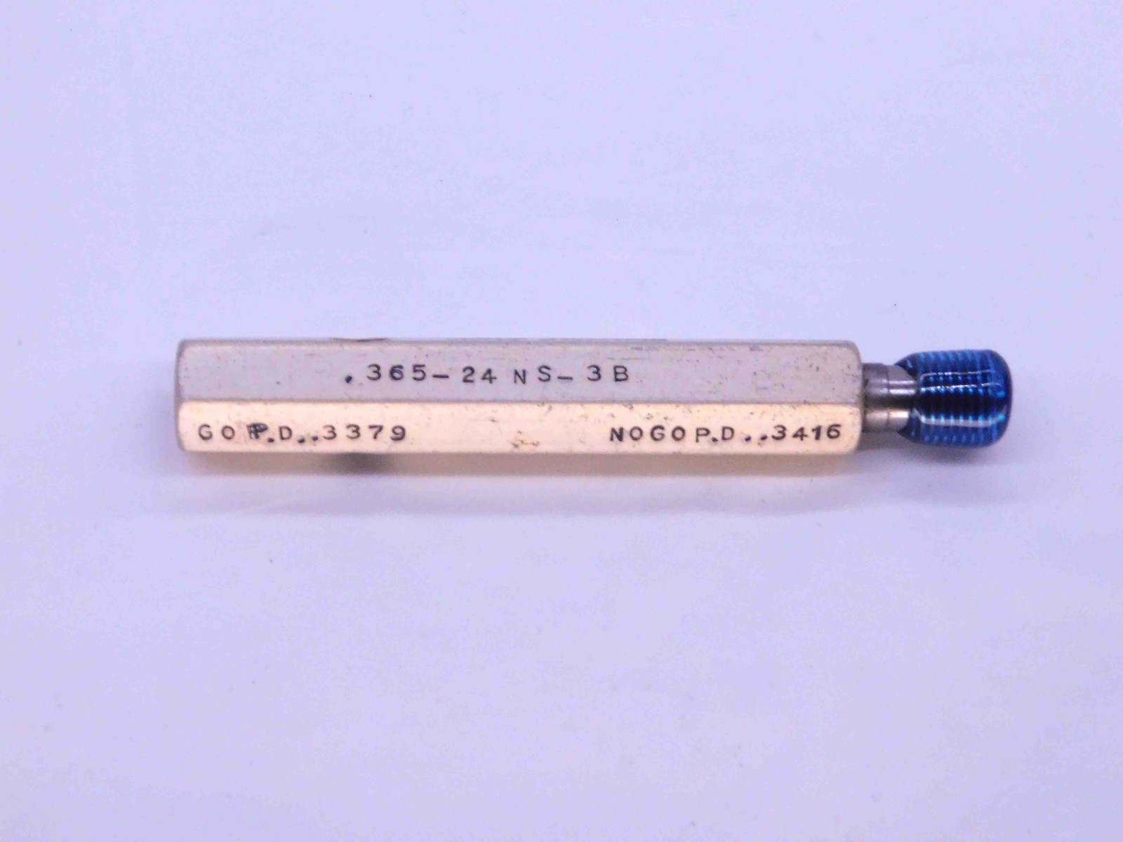 .365 24 NS 3B THREAD PLUG GAGE .3650 NO GO ONLY P.D. = .3416 UNS-3B INSPECTION