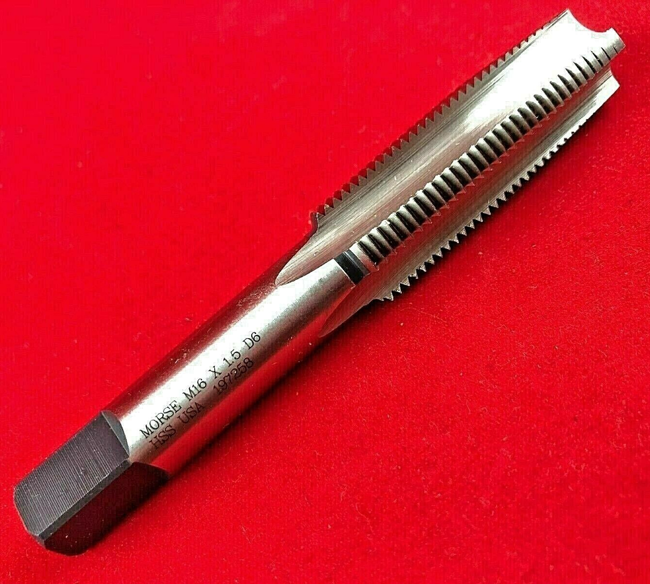 M16 X 1.5 Taper Tap 16MM Morse MT3838161 HSS Starter Tap 4FL RH D6 USA Metric