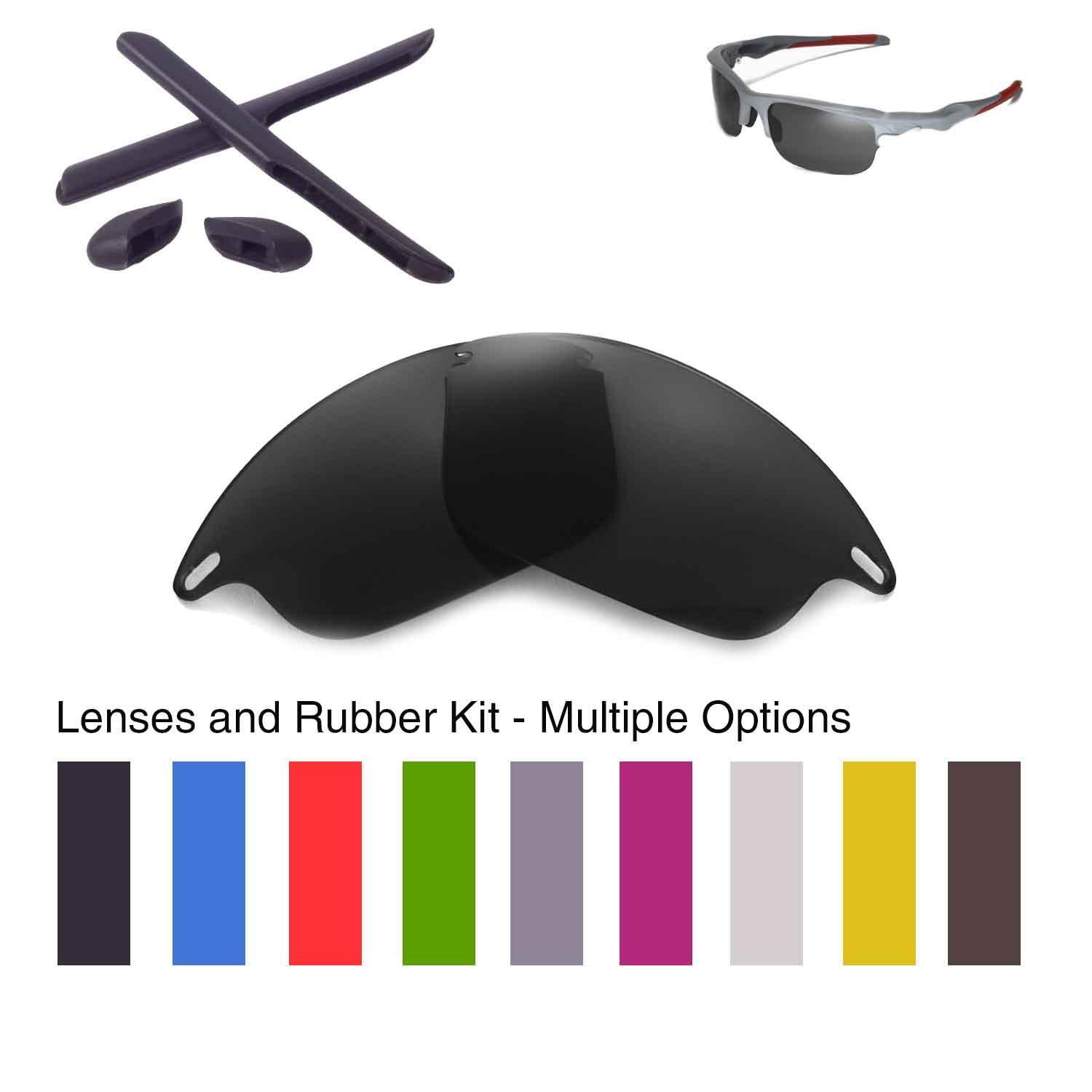 Walleva Lenses and Rubber Kit for Oakley Fast Jacket OO9097 Series-Multi Options