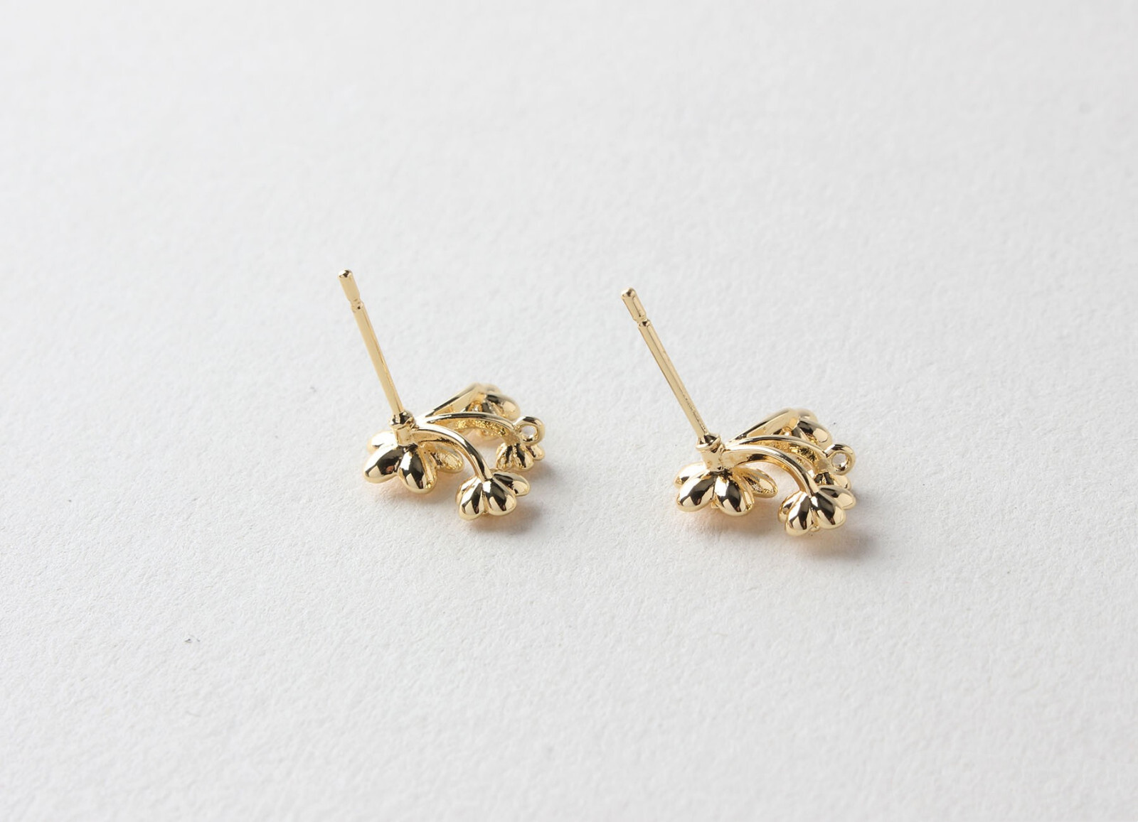 6pcs Gold Multiple Flower Stud Earring,Stacked Flower Earring Post,Floral Stud