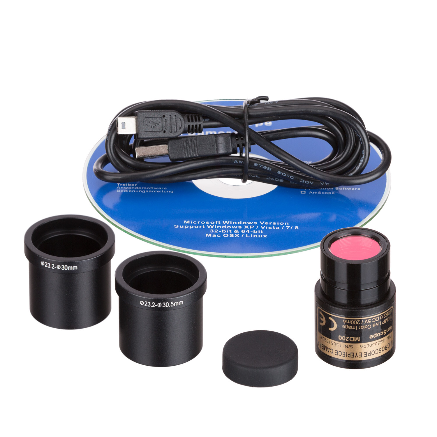 AmScope 2MP Still Photo & Live Video Microscope Imager USB Digital Camera