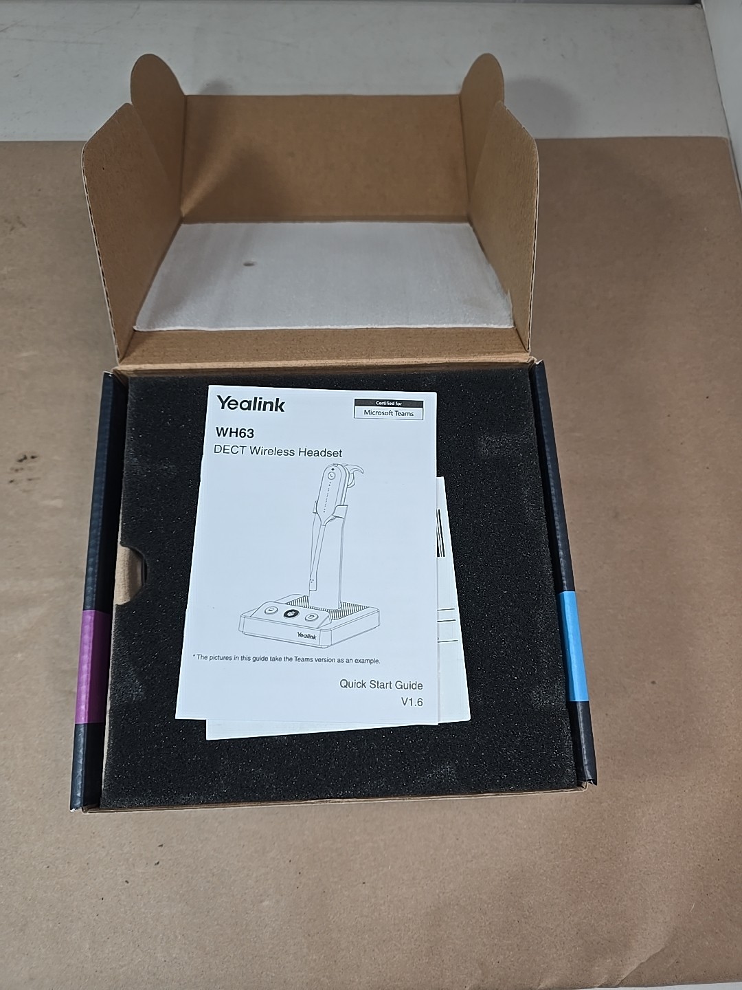 Yealink Wireless DECT Headset WH63 Teams Open Box