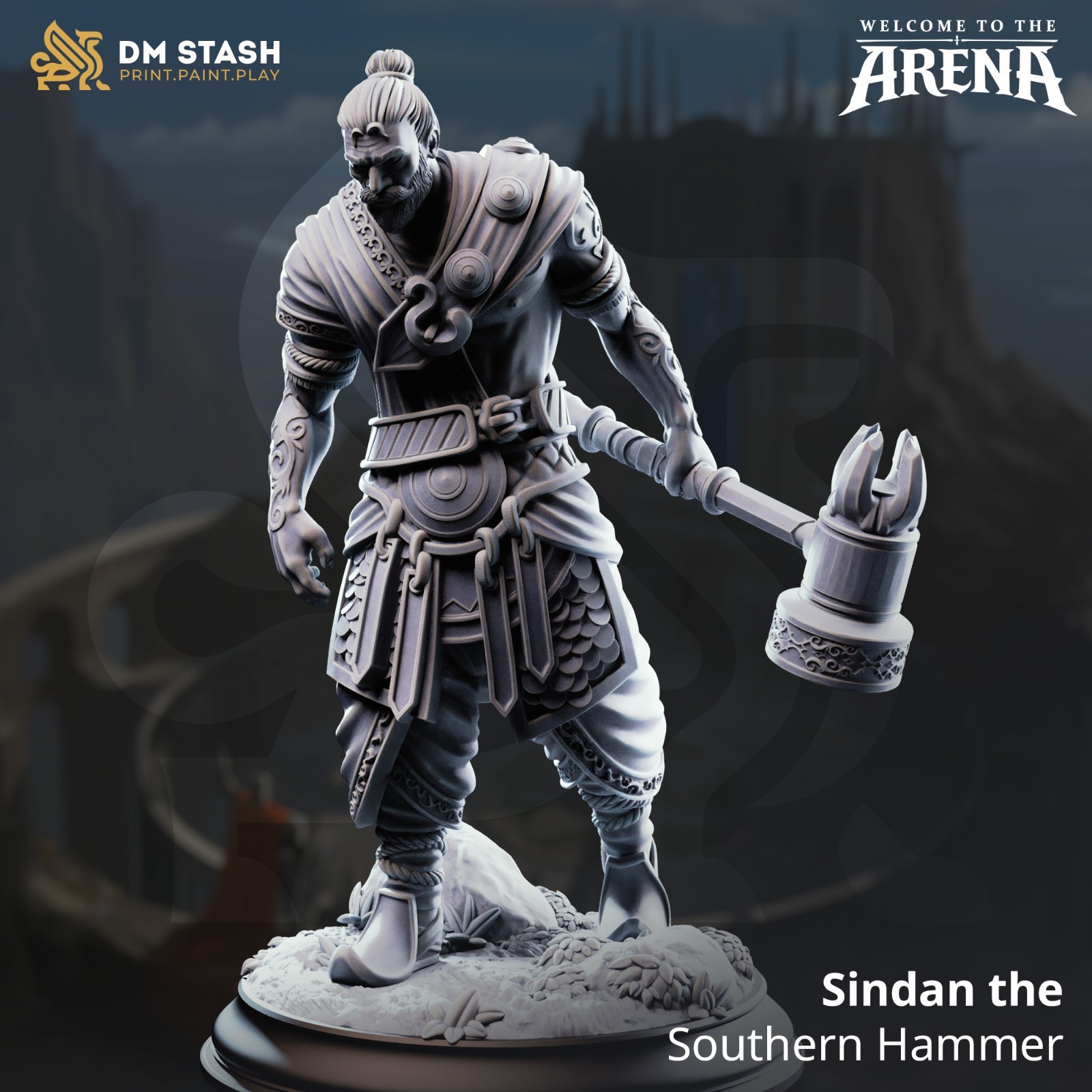 Dungeons & Dragons Human Barbarian Fighter Miniature - Sindan - DnD RPG Wargames