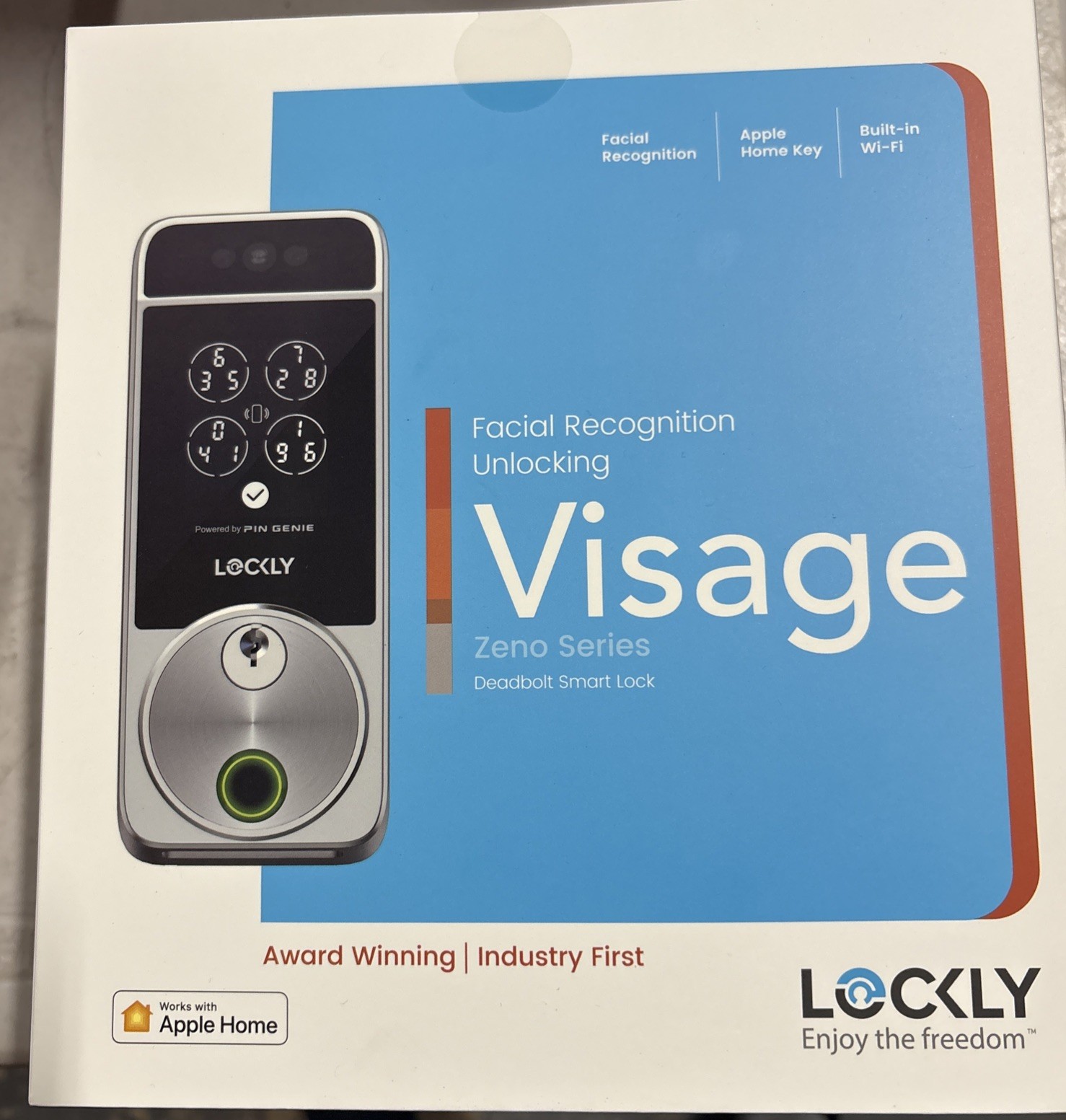Lockly Visage Deadbolt Smart Lock, Zeno Series PGK728WRHKSN **NEW and SEALED**