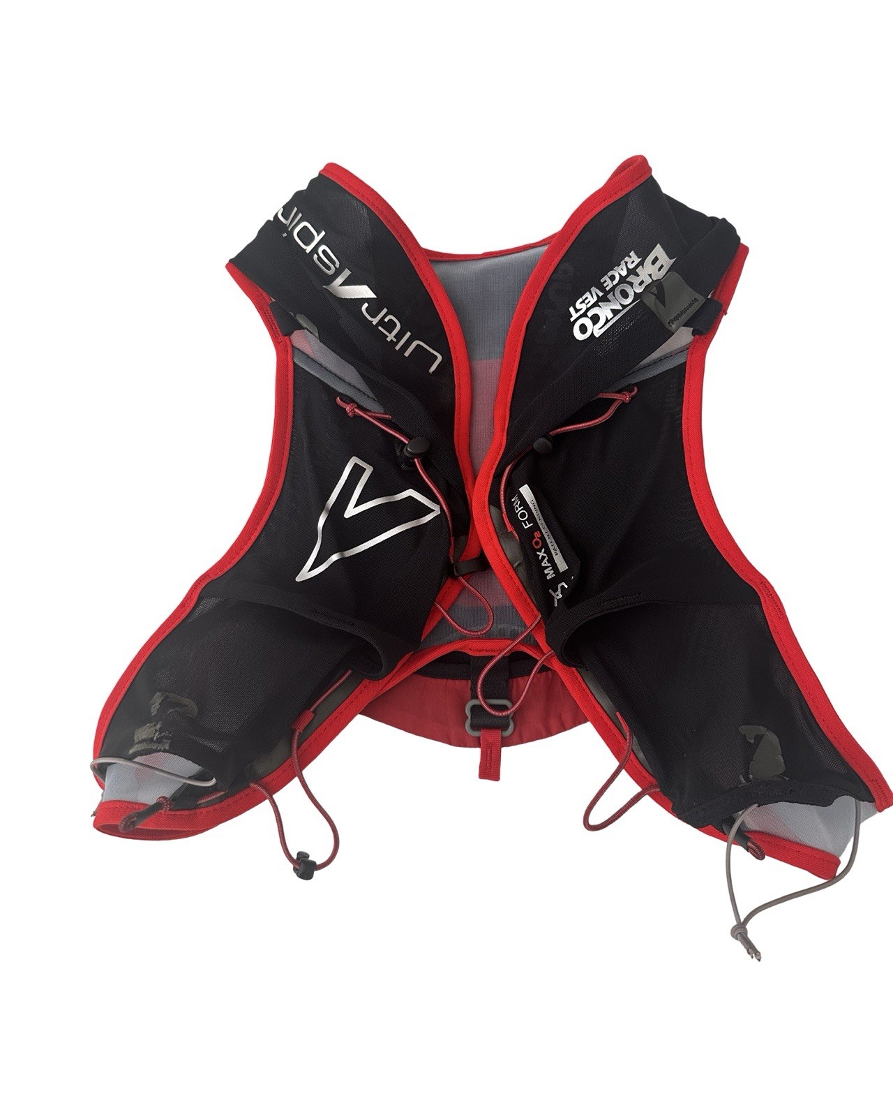 Ultraspire Bronco Medium Mesh Nylon Race Vest Black Red Gray UA134BKMD