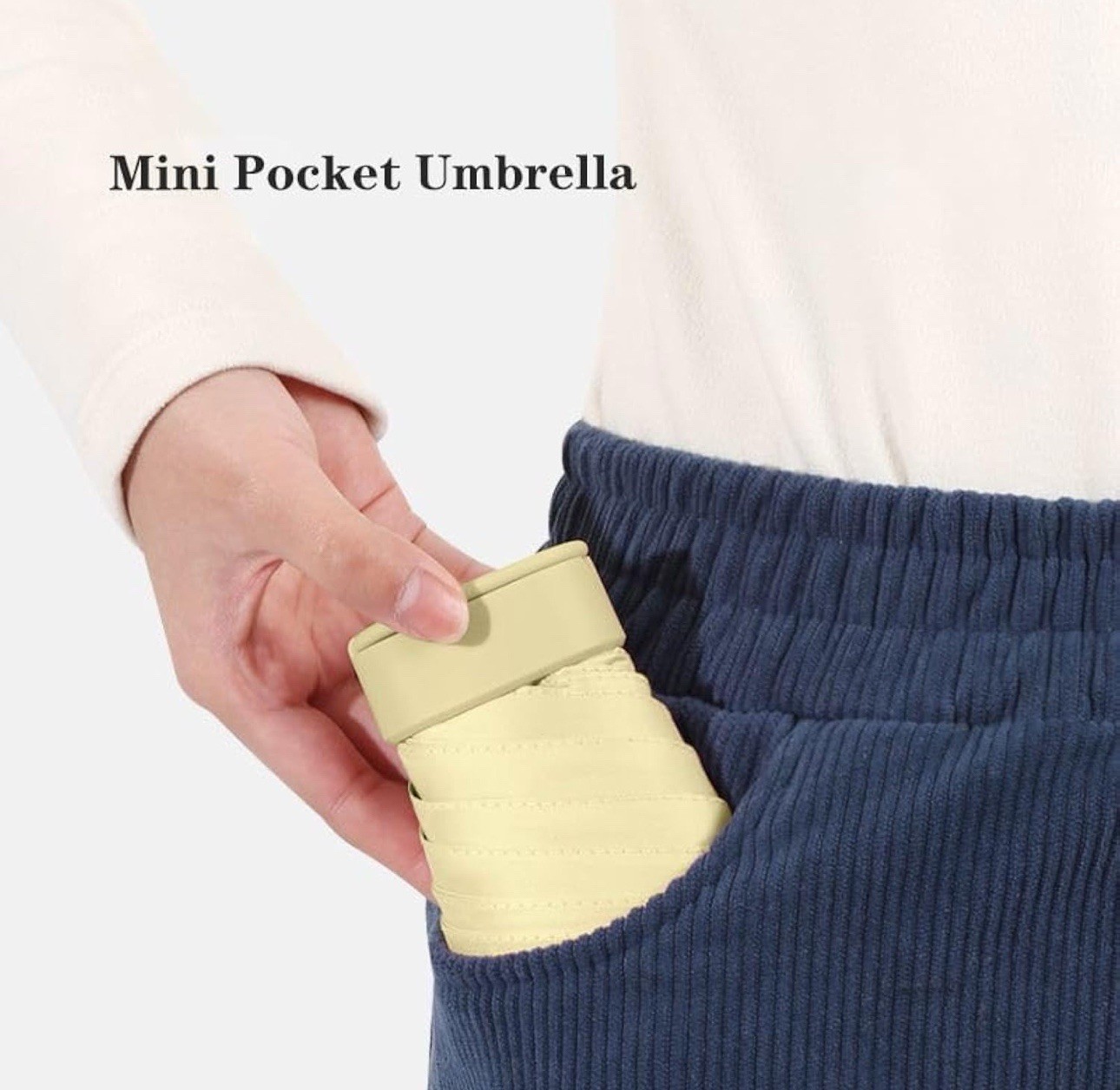 Mini Travel Sun Umbrella for Purse - Small Compact UV Protection, Orange