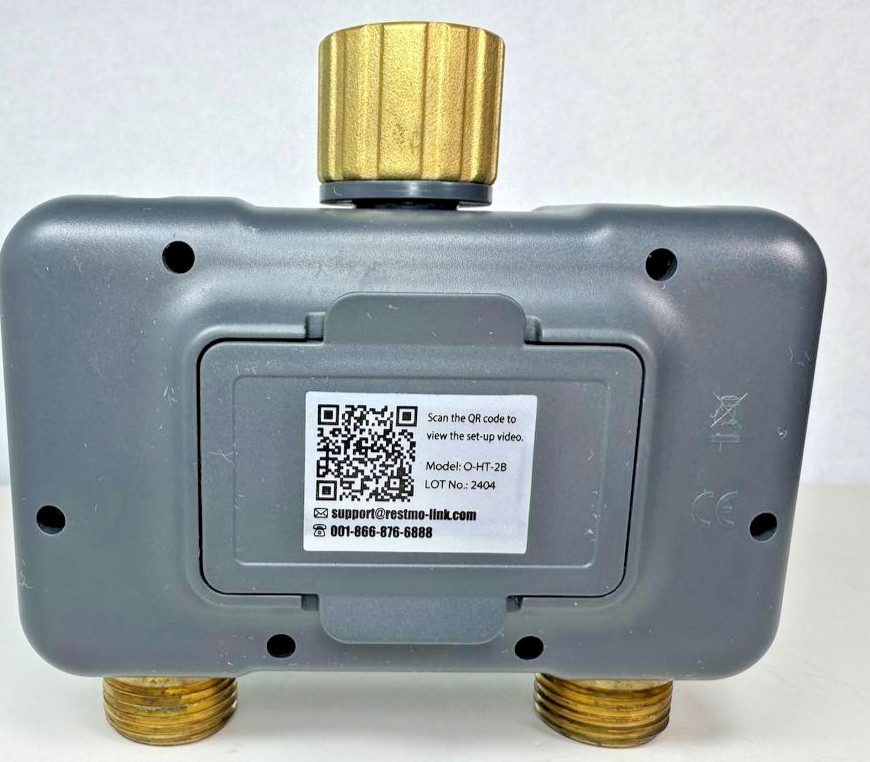 Restmo 2 Zone Automatic Digital Water Timer Model O-HT-2B Brass Connections