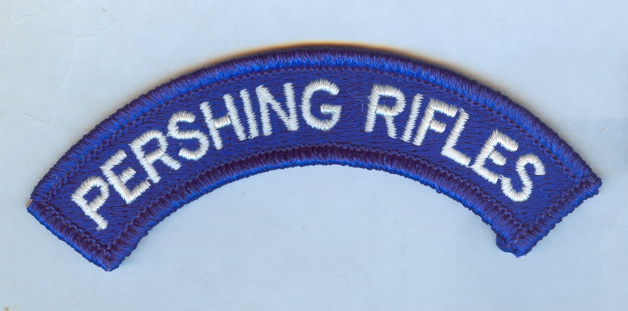 ARMY SROTC - PERSHING RIFLES SHOULDER TAB - COLOR .... VARIATION