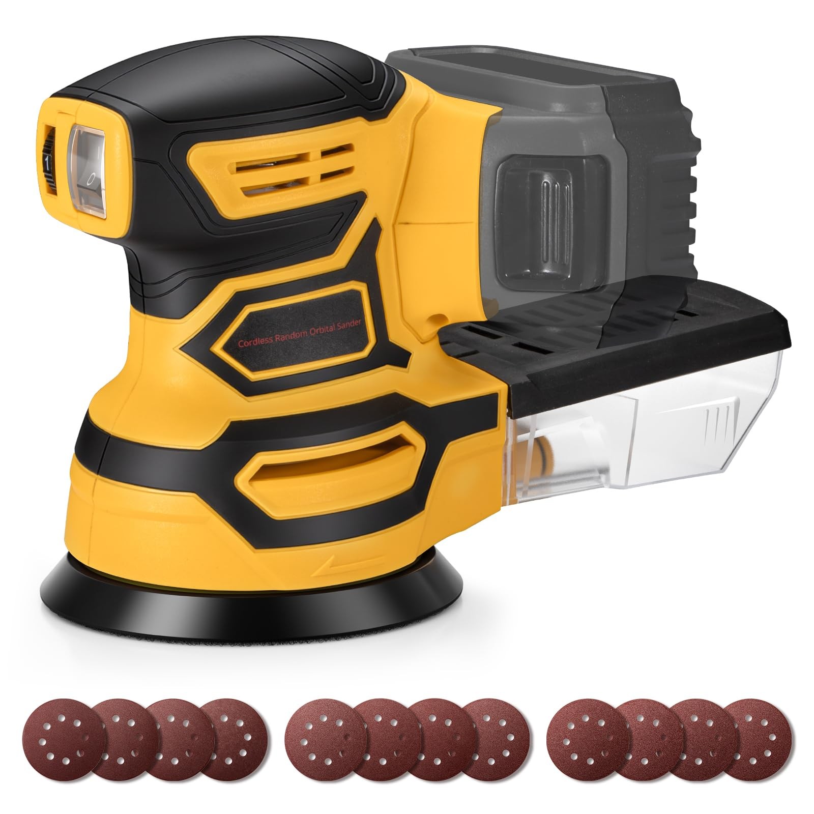 Cordless Random Orbital Sander for Dewalt 20V Battery, Brushless 5-Inch Sande...
