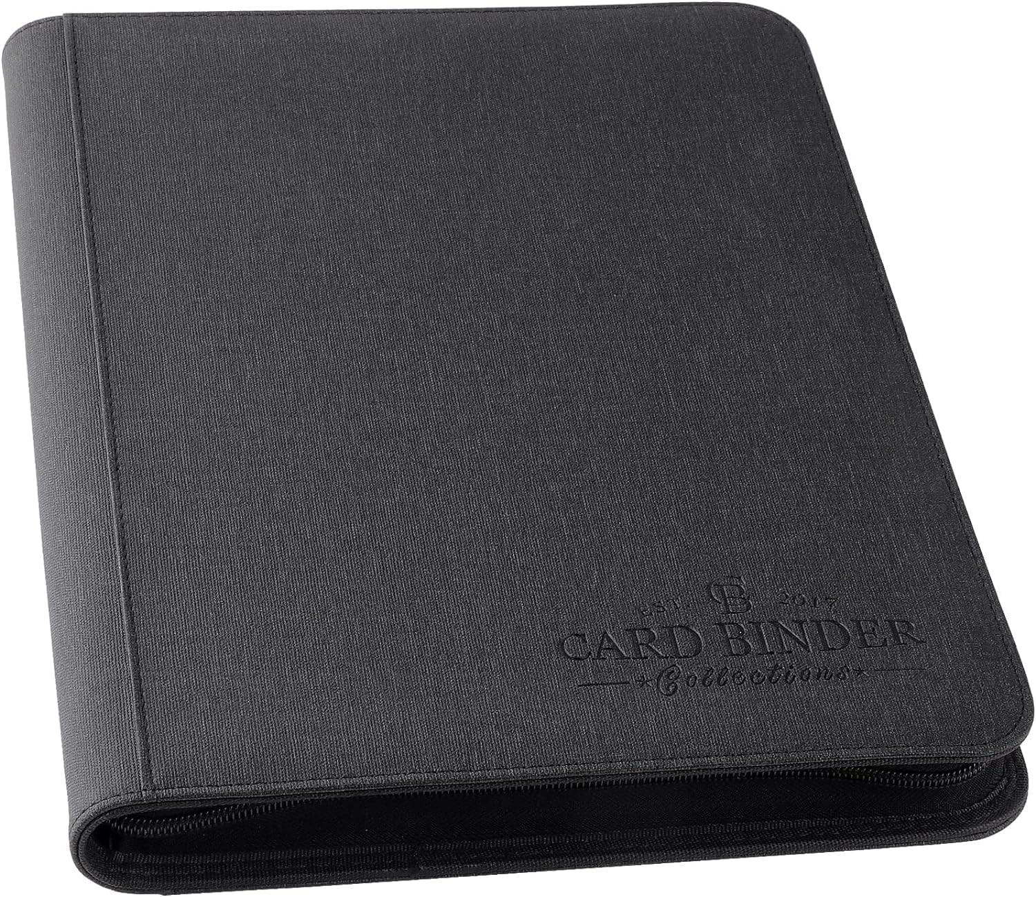 9 Pocket Card Binder Premium Zip Trading 540 Double Sided Pocket PU Black NEW