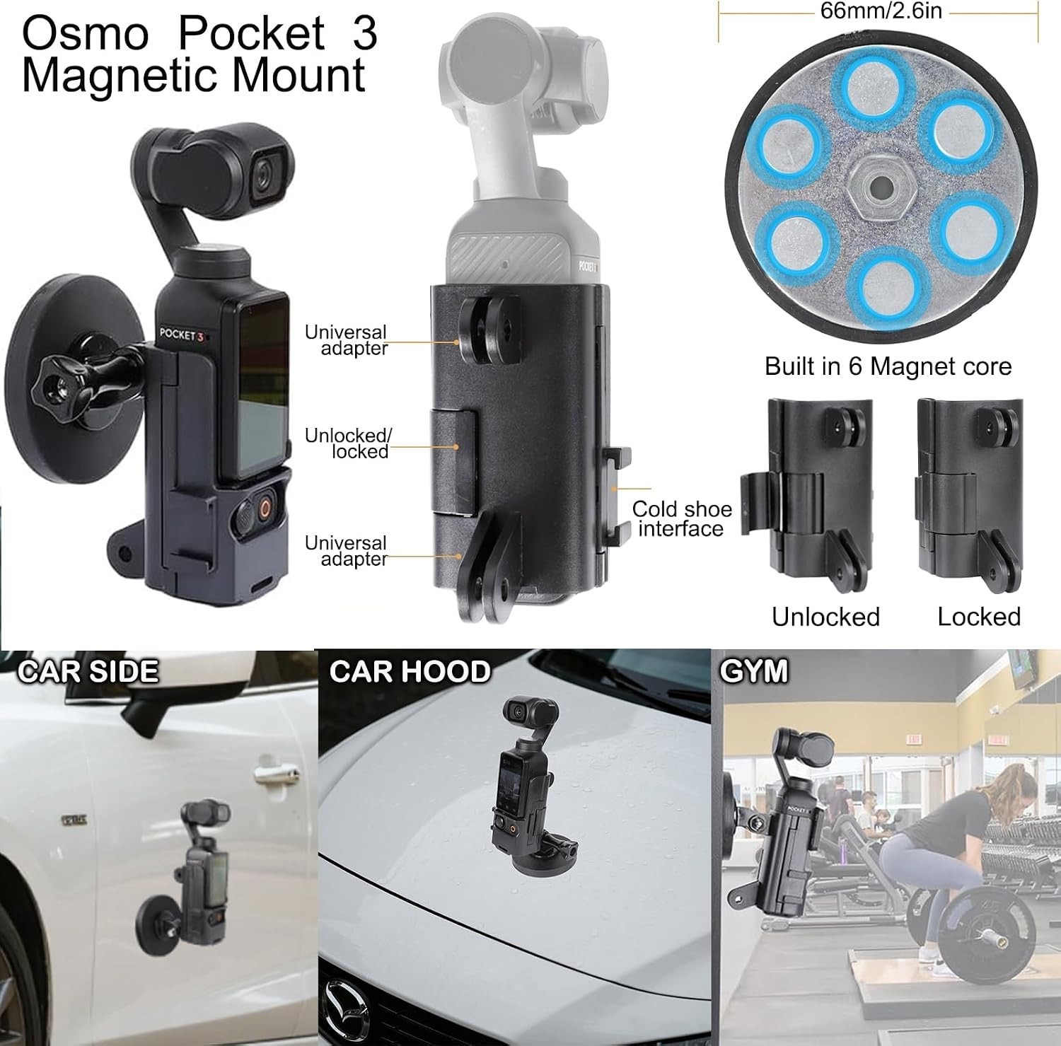 OSMO Pocket 3 Bundle - Tripod, Chest Mount, Screen Protector]]
