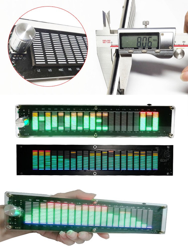 VU Meter Indicator Music Spectrum Analyzer 20 Segment 15 Level LED Display w/DSP