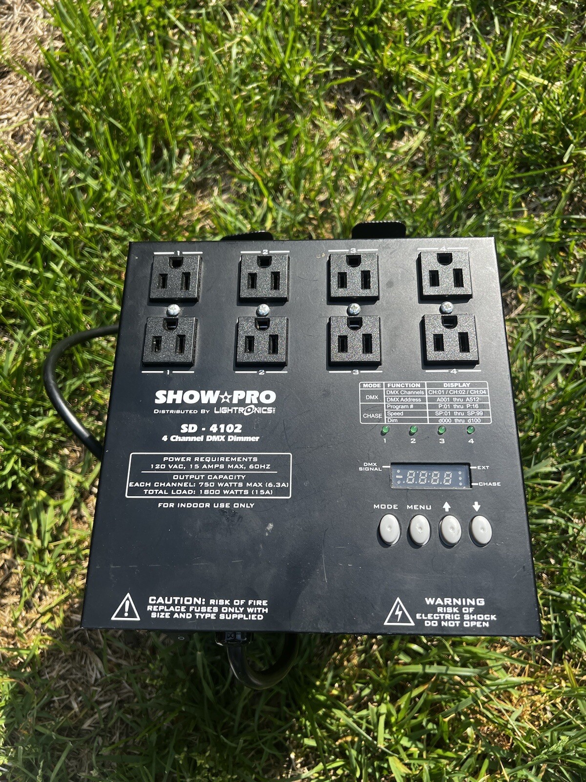 RARE Lightronics SD-4102 4 Channel DMX Dimmer DJ