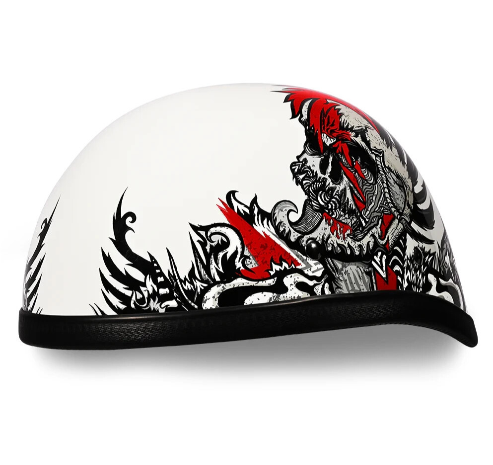 Daytona NOVELTY Motorcycle Outlaw 1/2 Helmet Rockin Reaper Eagle Shorty 6002RR