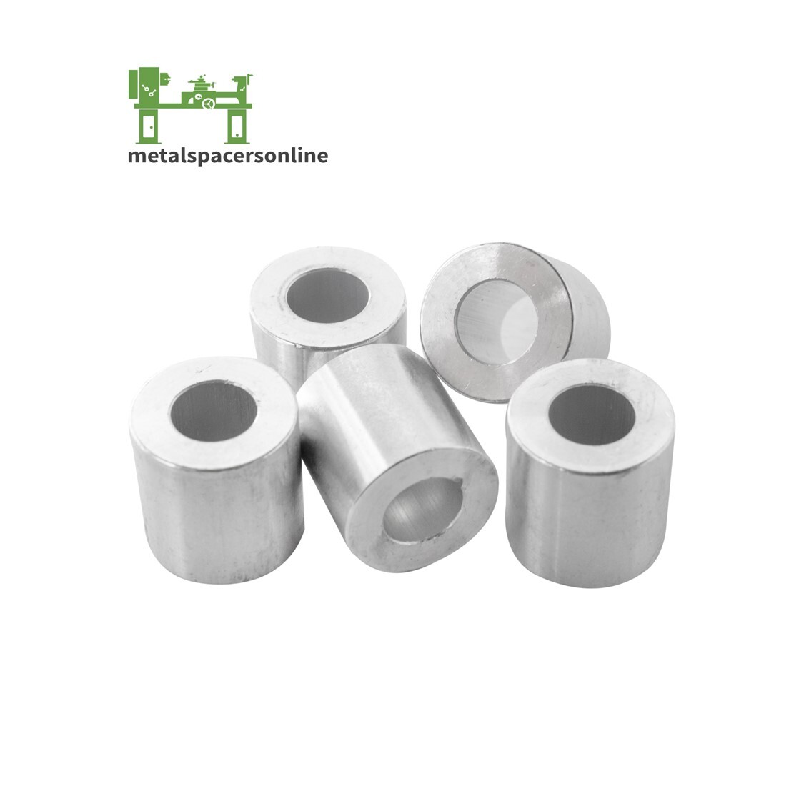New Aluminum Spacer Bushing 1" OD x 1/2" ID--Fits M12 or 1/2" Bolts