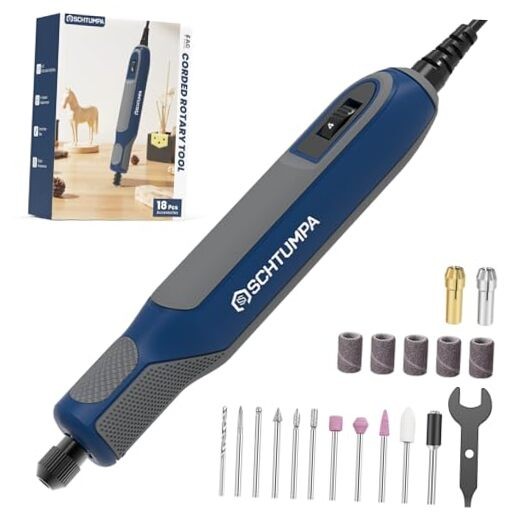 Rotary Tool Kit, Corded Rotary Tool, 4 Variable Speed, 10000-22000RPM,