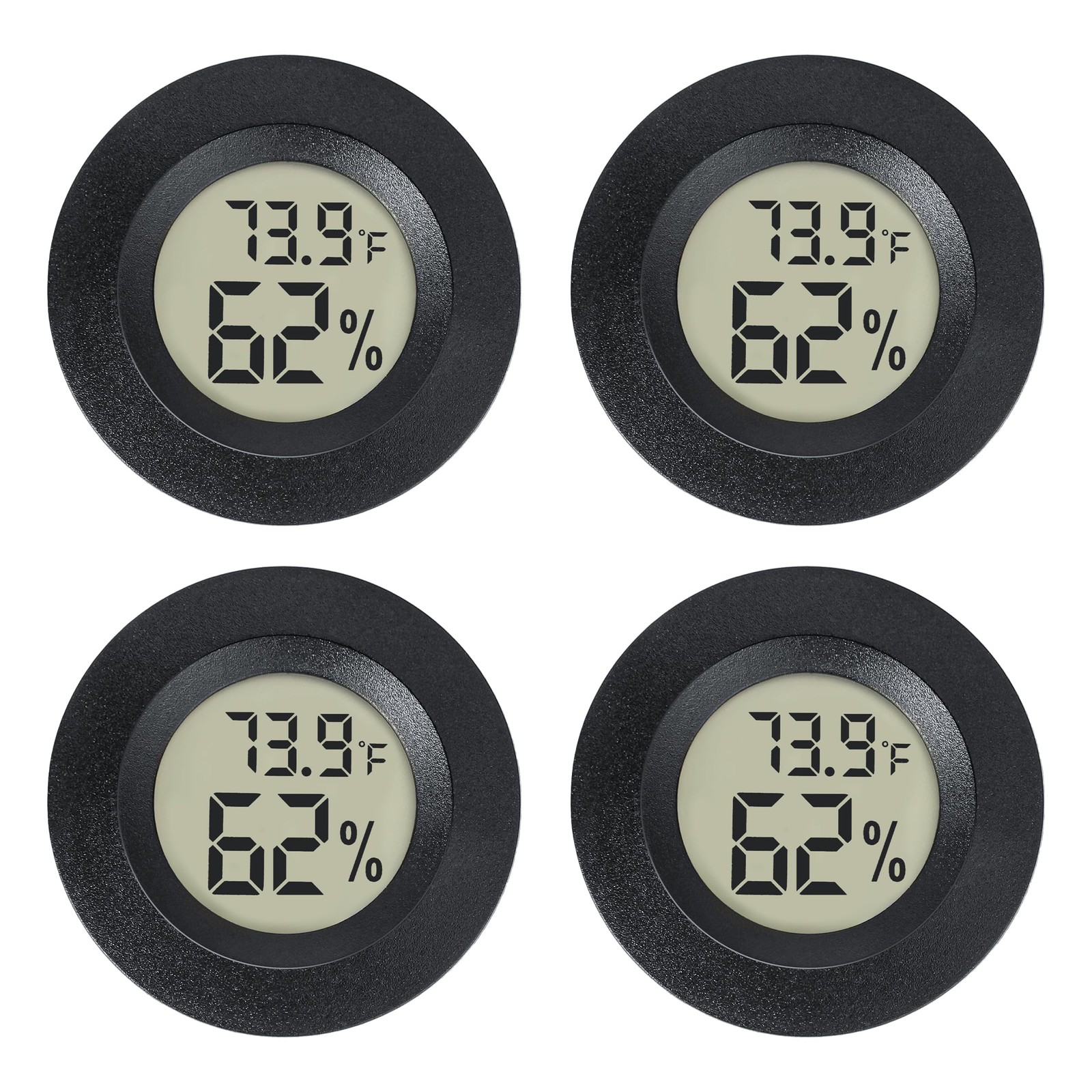 Mini Hygrometer Indoor/Outdoor Humidity Meter Hygrometer Thermometers 4 Pack ...