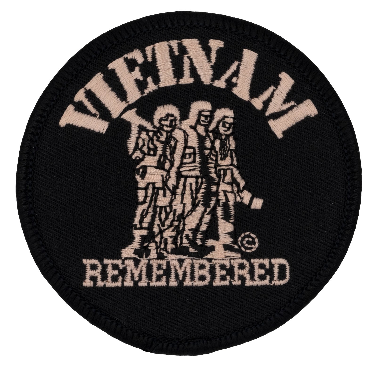 Vietnam Remembered Patch (449) 3" Round Embroidered Patch 15504
