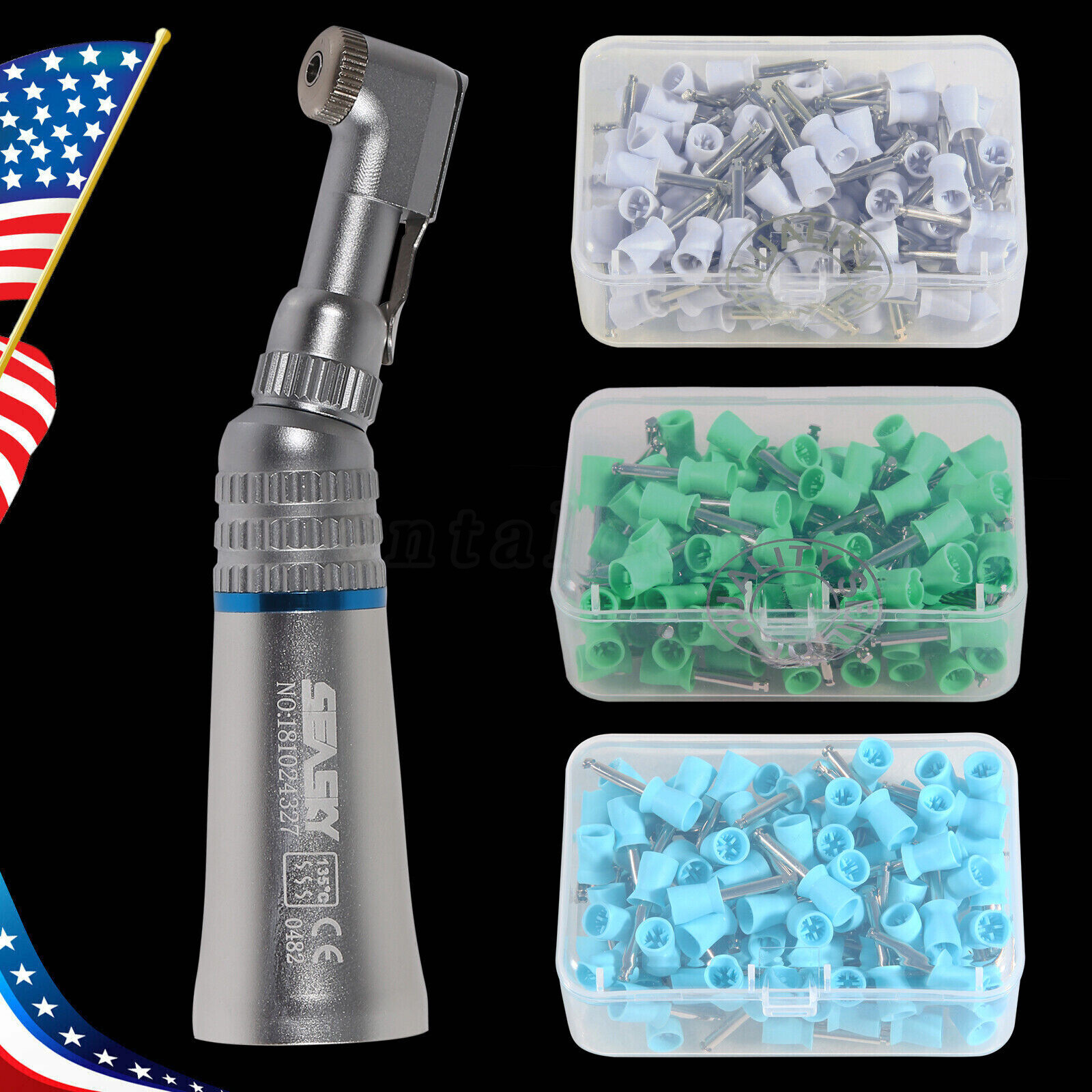 Dental Slow Low Speed Contra Angle Handpiece NSK Style / Polishing Prophy Cups