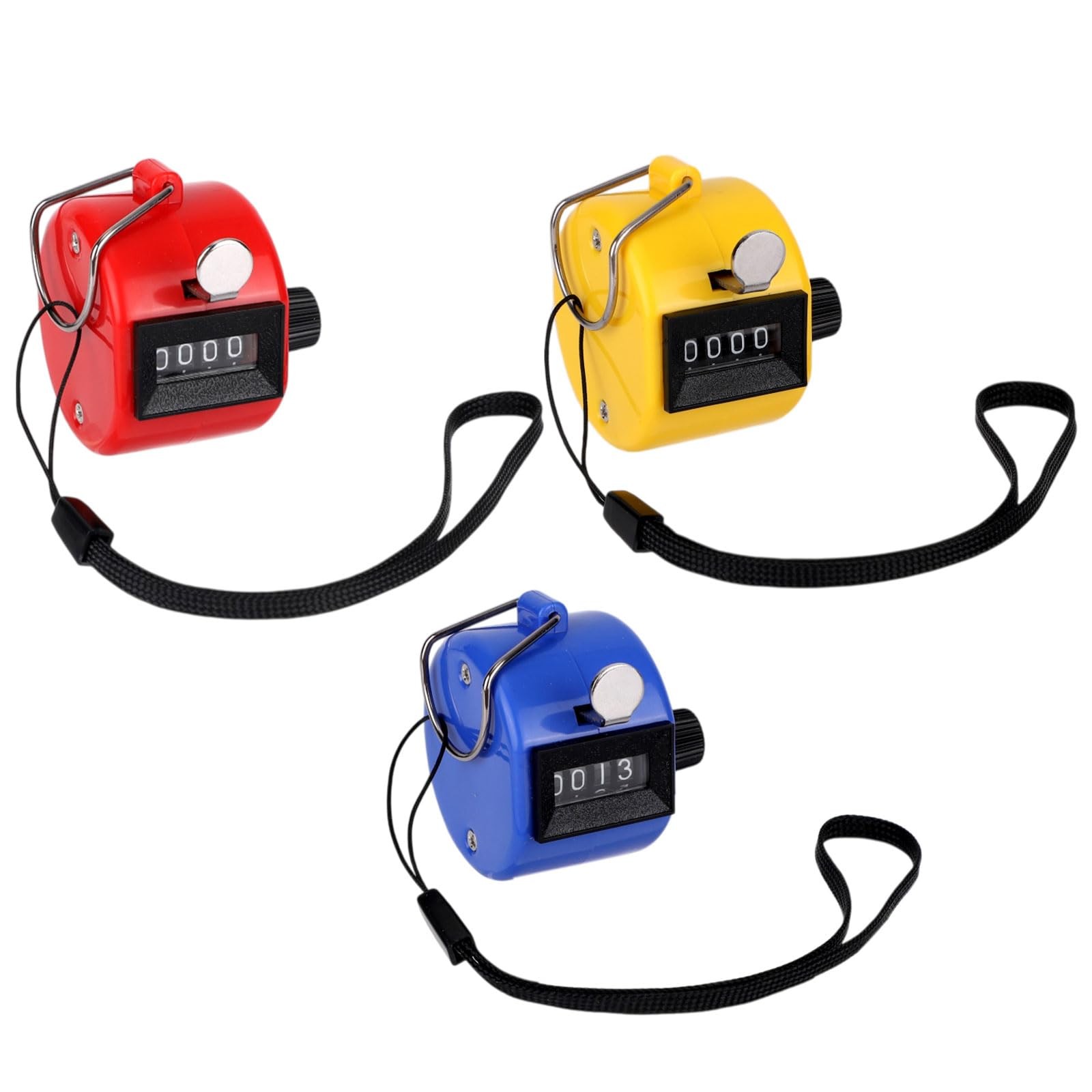 3pcs Handheld Clicker Counters, 4 Digit Hand Tally Pitch Counter Clicker with...