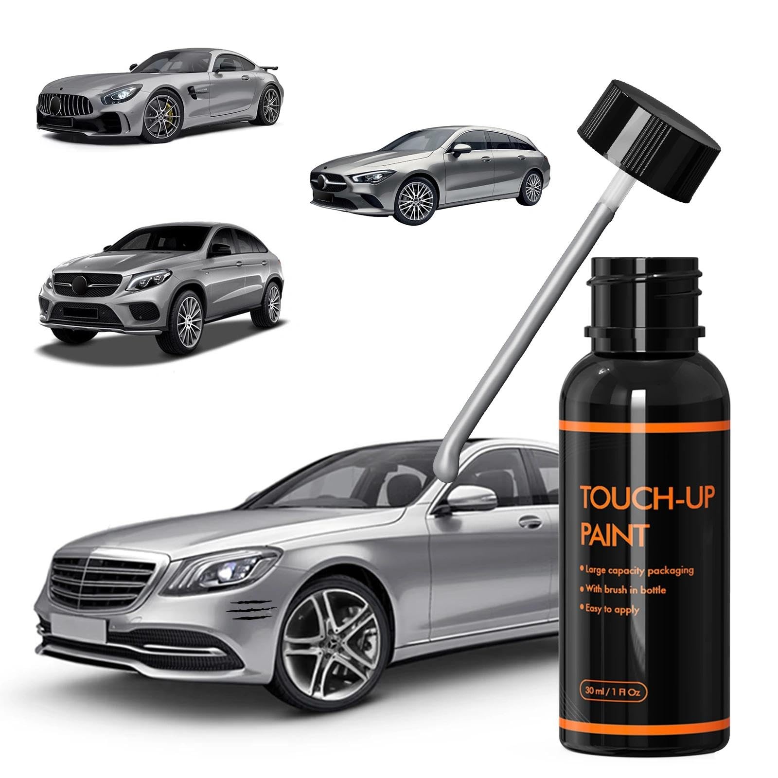 Palladium Silver Touch Up Paint for Mercedes Benz  DIY Scratch Repair Kit
