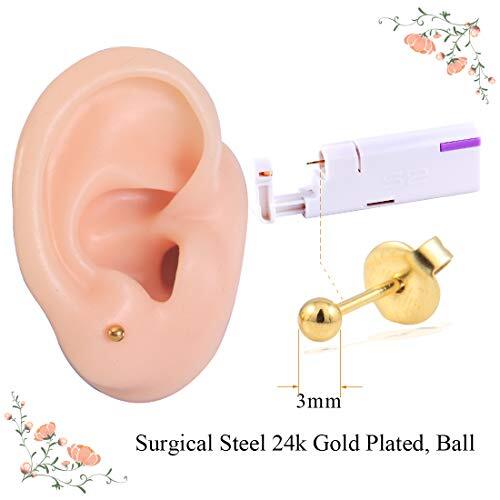 2PCS Disposable Ear Piercing Kit Ear Piercing Gun Self Use Ear Piercings Kit ...