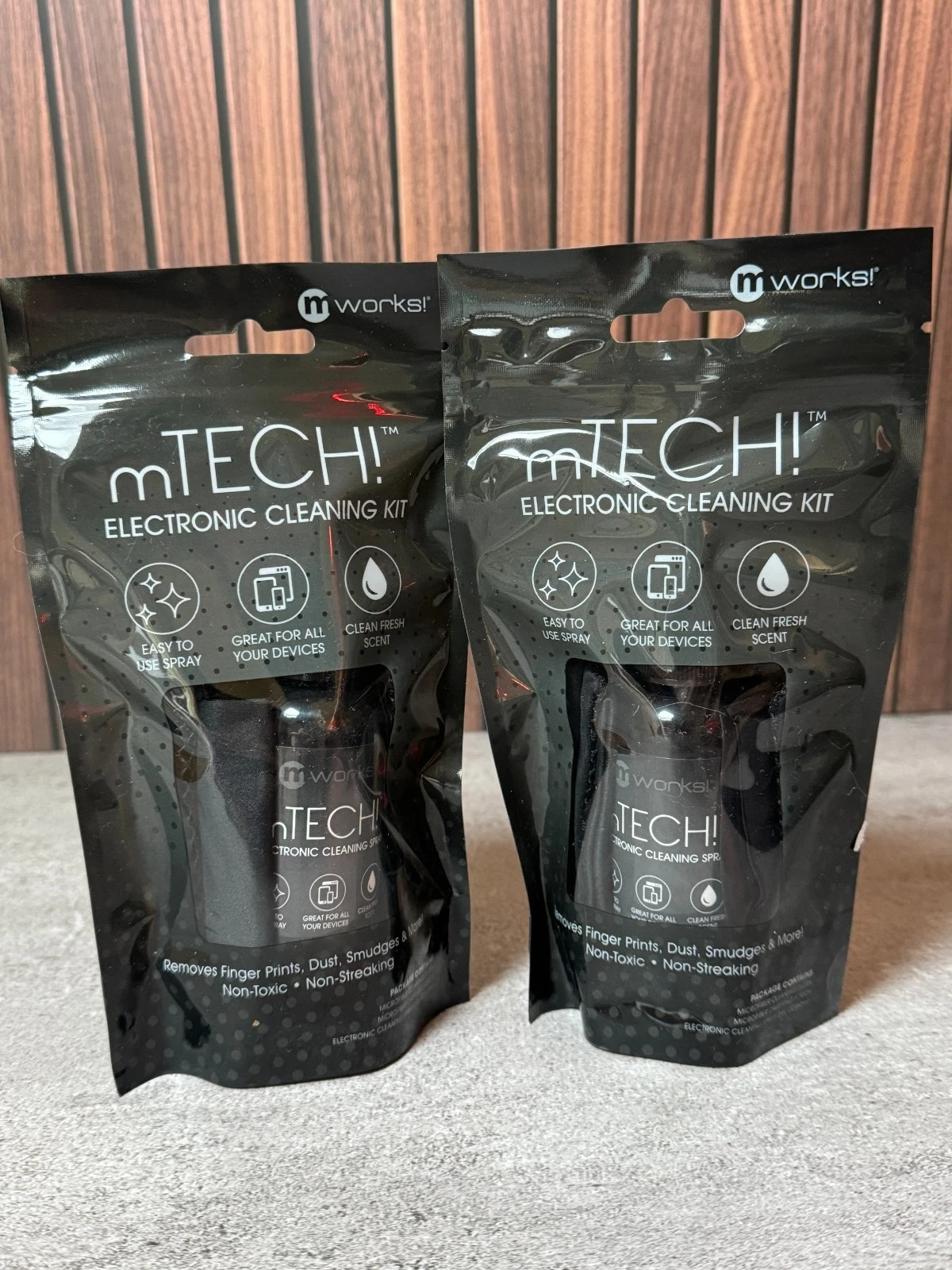 mWorks! mTECH! Electronic Cleaning Kit Spray Bottle Microfiber Cloth New