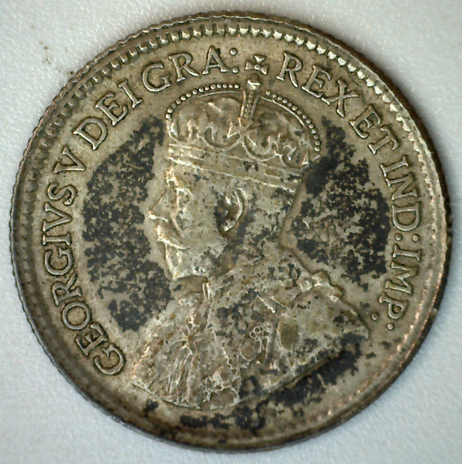 1920 Canada Silver Five Cent Coin VF 5c Canadian Very Fine George V