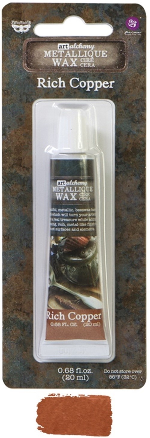 Prima Marketing Finnabair Art Alchemy Metallique Wax .68 Fluid Ounce-Rich Copper