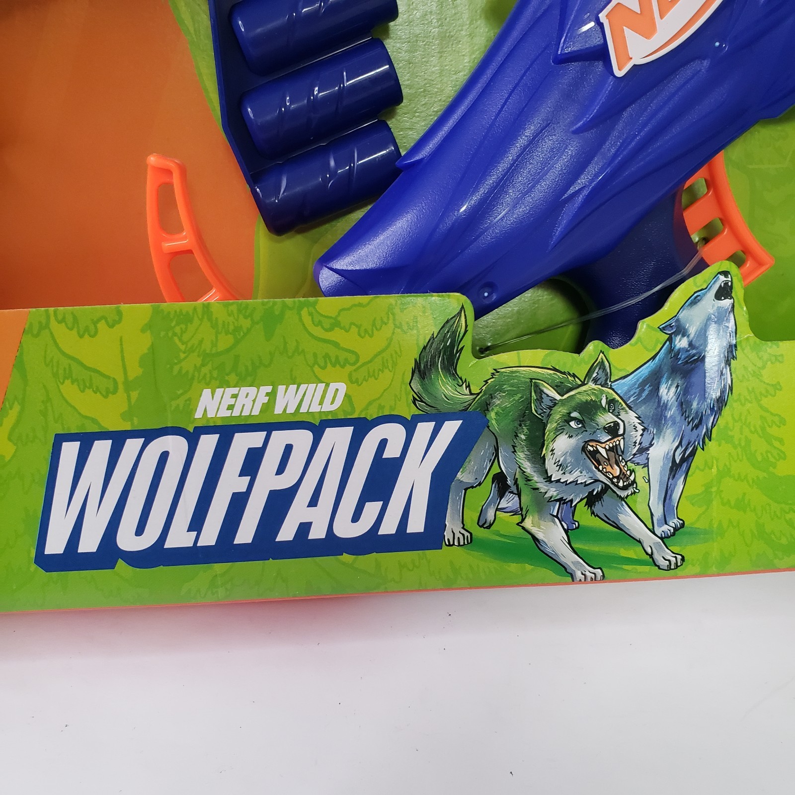 Nerf Wild Wolfpack 2 Easy Play Nerf Wolf Design Blasters W/20 Darts New Sealed
