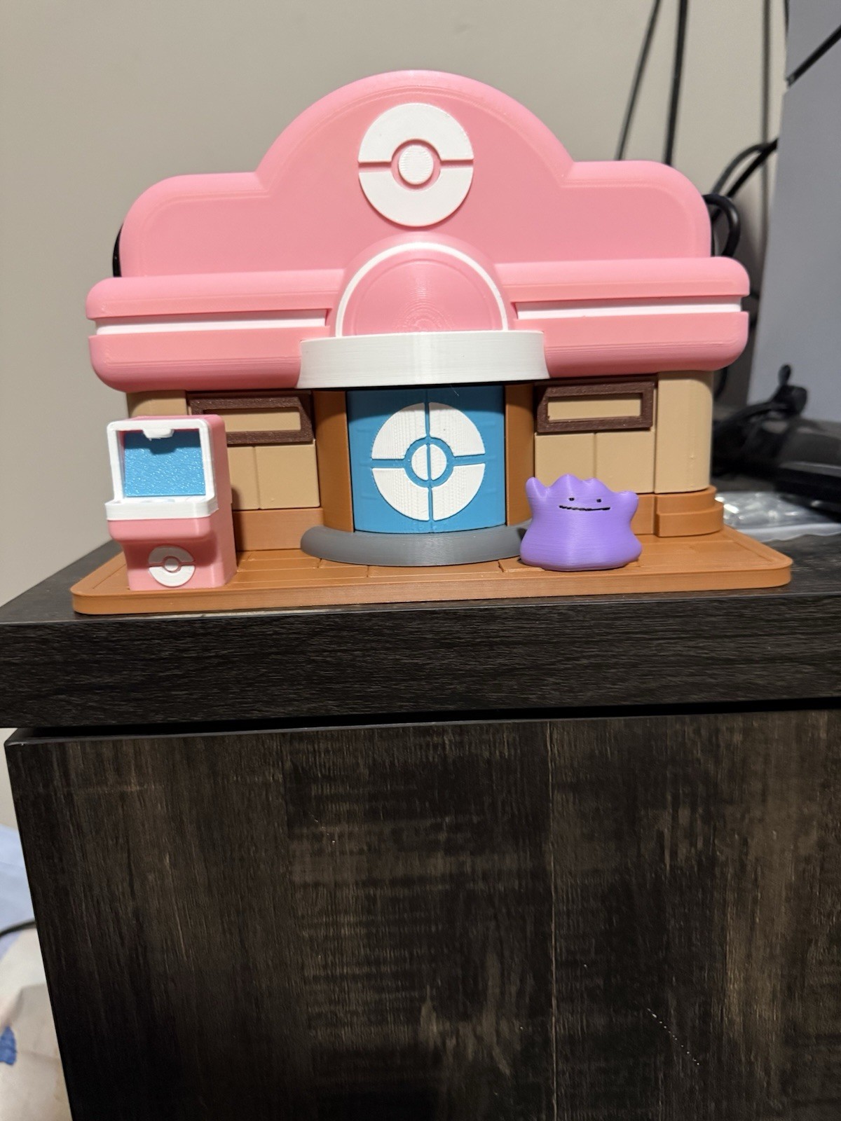 Pokémon poke enter  Charging Dock Stand, Plastic, Pink Brown Blue White