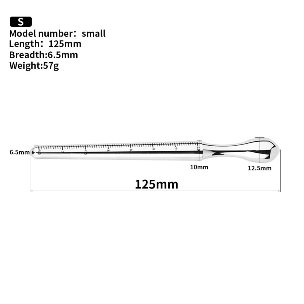 FRRK Stainless Steel Penis Dilator Sounding Urethr Stretching Enhance Plug Male