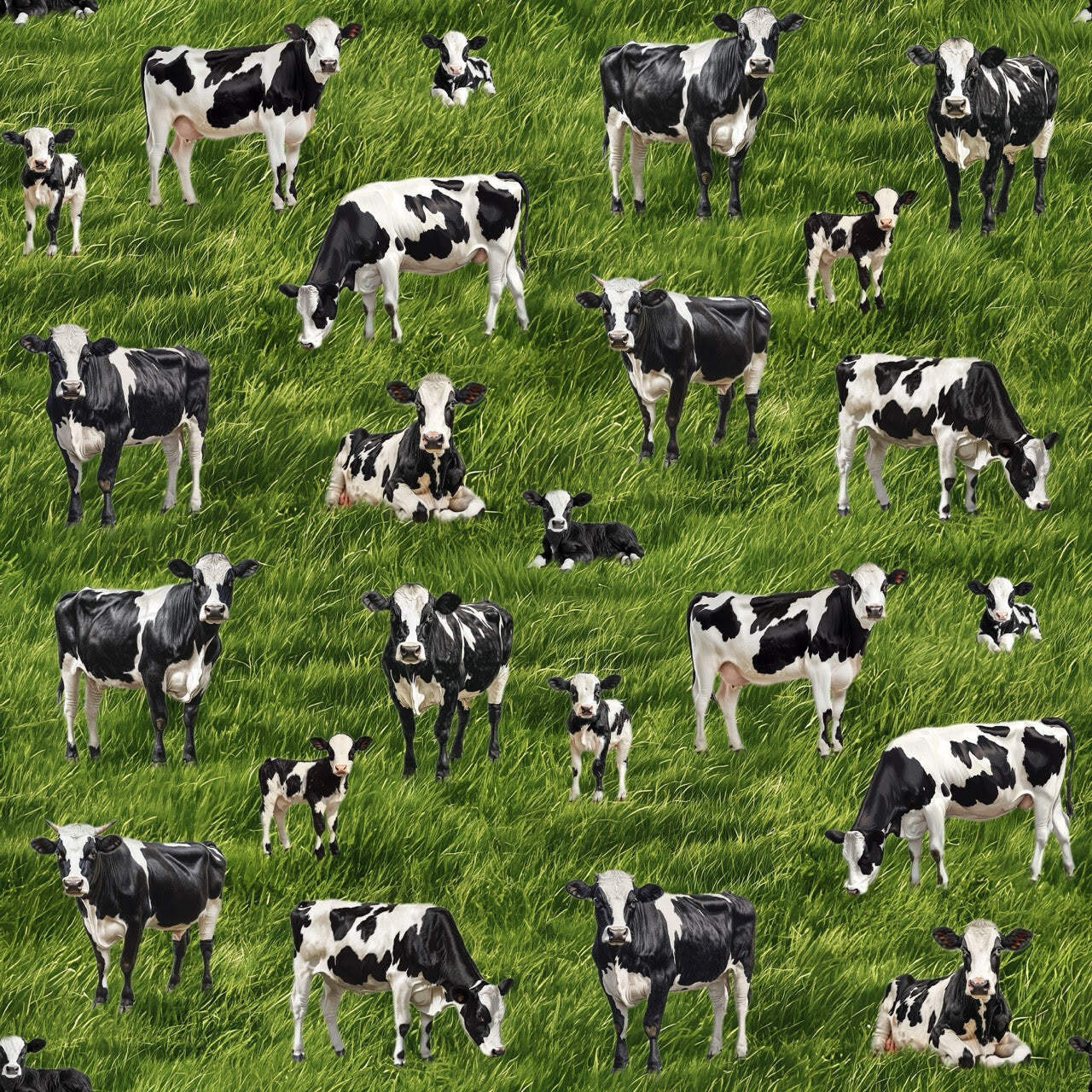 Cow Party Cotton Fabric